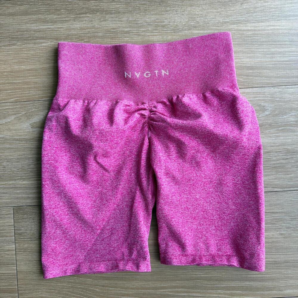 Nygtn pink high waisted biker shorts